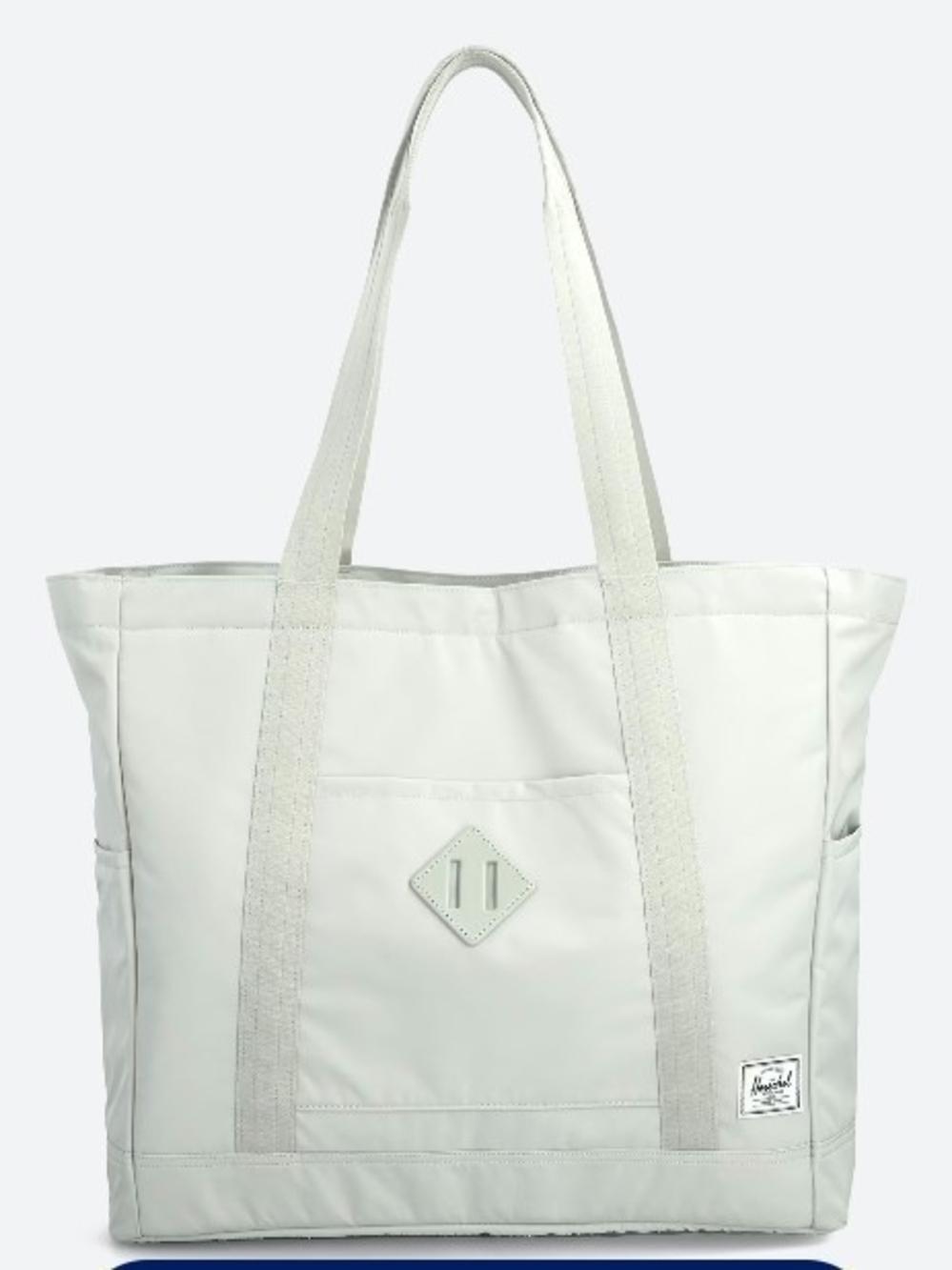 Herschel Supply Company Light Gray/White Tote Bag with Front Pocket